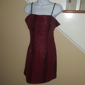 ⛩Sexy snakeskin Red dress